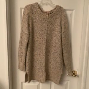 Tan sweater with zipper in back